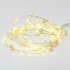 ACA Lighting perličky 20 LED dekorační řetěz teplá bílá, stříbrný měďený drát na baterie 2xAA IP20 2m+10cm 1.2W X01201111 obraz