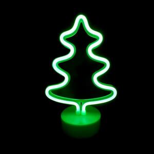 ACA Lighting STROM, 44 neonová LED lampička na baterie (3xAA)/USB, zelená, IP20, 17x10x26cm X04445306 obraz