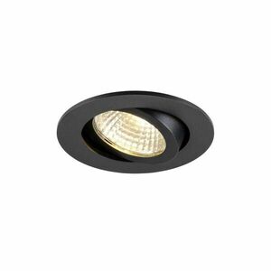 BIG WHITE (SLV) NEW TRIA® 68 vestavné stropní svítidlo, PHASE, AIRTIGHT, kulaté, 3000 K, 7, 5 W, černé 1009023 obraz
