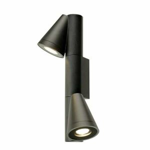 BIG WHITE (SLV) T-TUBE nástěnné svítidlo pro povrchovou montáž, GU10, dvojité, IP44, max. 10 W, černé 1008013 obraz