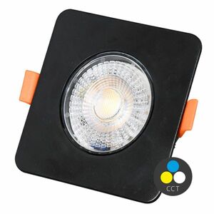 Ecolite SMD čtverec 9cm výklopný max.7W IP20 560lm CCT černá LED-YL202/7W/CCT/CR obraz