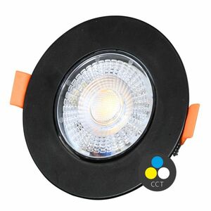 Ecolite SMD kruh 9cm výklopný max.7W IP20 560lm CCT černá LED-YL201/7W/CCT/CR obraz