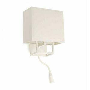 FARO VESPER nástěnná lampa, bílá, se čtecí lampičkou obraz