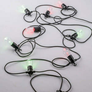 FANEUROPE Kabel se svítidly PICNIC, černý, polykarbonát/plast, 10 LED žárovek, RGB+CCT, stmívatelné, Wi-Fi, IP65, délka 10 m obraz