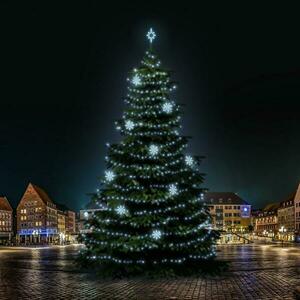DecoLED LED světelná sada na stromy vysoké 21-23m, ledová bílá s dekory 8EFD08 obraz
