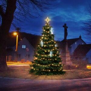 DecoLED LED světelná sada na stromy vysoké 3-5m, teplá bílá s padajícím sněhem obraz