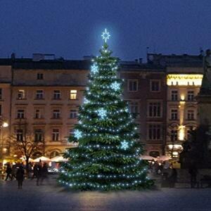 DecoLED LED světelná sada na stromy vysoké 6-8m, ledová bílá s dekory EFD05 obraz
