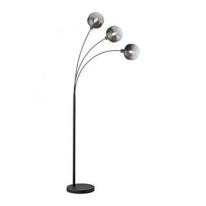 LEUCHTEN DIREKT is JUST LIGHT stojací svítidlo 3 ramenné černá kouřové sklo moderní nastavitelné LD 15422-18 obraz