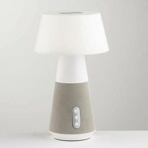 FANEUROPE Nabíjecí svítidlo LAMPADA dobíjecí LED DECIBEL šedá, 4, 5 W 300 lm CCT stmívatelné s reproduktorem Bluetooth 17x 28 cm obraz