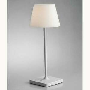FANEUROPE Nabíjecí venkovní stolní svítidlo JAMMIN bílá, kov, LED 2, 2 W, 60 lm, 3000 K, stmívatelné, IP54, 39 x 15 cm obraz