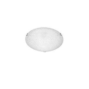 NOVA LUCE stropní svítidlo SHELL bílá a čiré strukturované sklo E27 2x12W 702202 obraz