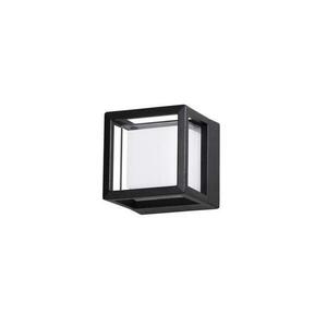NOVA LUCE venkovní nástěnné svítidlo AGOSTO černý hliník a akrylový difuzor LED 6W 3000K 100-240V 120st. IP54 9207616 obraz