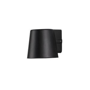 NOVA LUCE venkovní nástěnné svítidlo OVI černý hliník skleněný difuzor GU10 1x7W 220-240V IP54 bez žárovky světlo dolů 9136182 obraz
