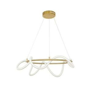 NOVA LUCE závěsné svítidlo CERELIA mosazný zlatý kov a silikonová trubice LED 34W 230V 3000K IP20 stmívatelné 9082092 obraz