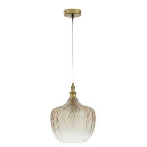 NOVA LUCE závěsné svítidlo LONI mosazný kov šampaň sklo E27 1x12W 230V IP20 bez žárovky 9191241 obraz