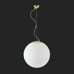 OSMONT ADR60798 ADRIA L4 závěsné skleněné svítidlo mosaz leštěná / bílá IP40 4000 K 41W LED nouzové kombinované 3 h obraz