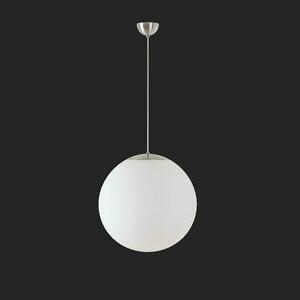 OSMONT ADR60865 ADRIA S4 závěsné skleněné svítidlo nerez broušená / bílá IP40 4000 K 41W LED nouzové kombinované 3 h obraz