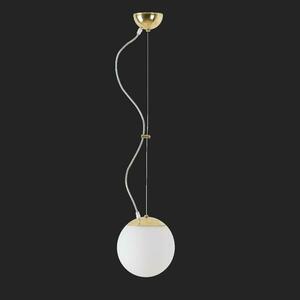 OSMONT ADR70469 ADRIA L1 závěsné skleněné svítidlo mosaz leštěná / bílá IP40 3000 K 9W LED DALI obraz