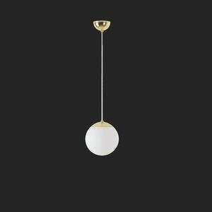 OSMONT ADR70478 ADRIA S1 závěsné skleněné svítidlo mosaz leštěná / bílá IP40 3000 K 9W LED DALI obraz