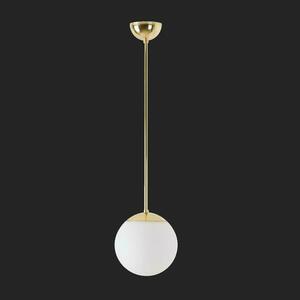 OSMONT ADR70952 ADRIA P1 závěsné skleněné svítidlo mosaz leštěná / bílá IP40 4000 K 9W LED DALI obraz