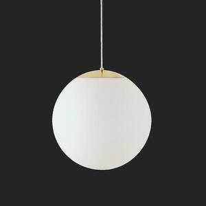 OSMONT ADR72607 ADRIA S3 HP závěsné skleněné svítidlo mosaz leštěná / bílá IP40 4000 K 52W LED nouzové kombinované 3 h obraz