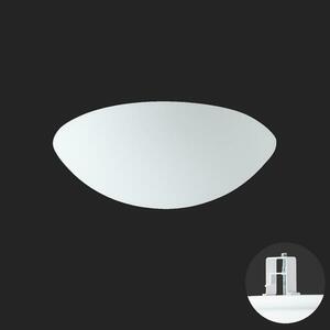 OSMONT AUR68100 AURA V10 stropní/nástěnné skleněné polovestavné svítidlo bílá IP44 3000 K 14W LED HF nouzové kombinované 3 h obraz