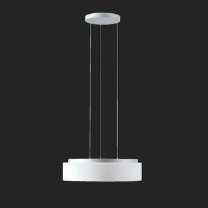 OSMONT ERI67407 ERIS LE4 závěsné skleněné svítidlo stříbrná / bílá IP40 3000 K 47W LED DALI obraz