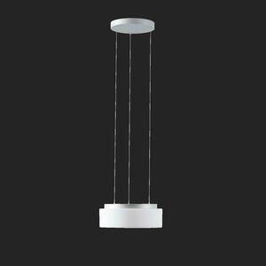 OSMONT ERI71336 ERIS LE2 závěsné skleněné svítidlo stříbrná / bílá IP40 3000/4000 K 14W LED DALI obraz