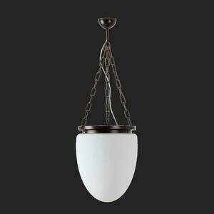 OSMONT MIR67485 MIRA R závěsné skleněné svítidlo starobronz / bílá IP40 3000 K 27W LED DALI obraz