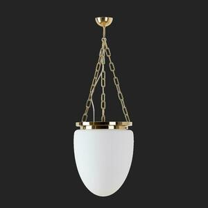 OSMONT MIR67975 MIRA R závěsné skleněné svítidlo mosaz leštěná / bílá IP40 4000 K 27W LED DALI obraz