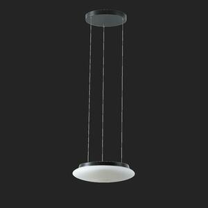 OSMONT SAT67428 SATURN LE1 závěsné skleněné svítidlo černá / bílá IP20 3000 K 16W LED obraz