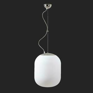 OSMONT TAN67342 TANIA L2 závěsné skleněné svítidlo nerez leštěná / bílá IP40 3000 K 41W LED nouzové kombinované 3 h obraz