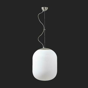 OSMONT TAN67348 TANIA L2 závěsné skleněné svítidlo nerez broušená / bílá IP40 3000 K 41W LED nouzové kombinované 3 h obraz