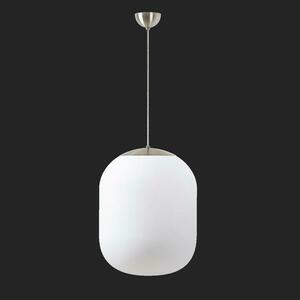 OSMONT TAN67874 TANIA S2 závěsné skleněné svítidlo nerez broušená / bílá IP40 4000 K 41W LED nouzové kombinované 3 h obraz