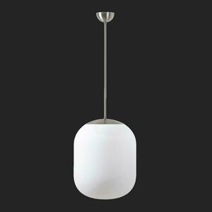 OSMONT TAN68214 TANIA P2 závěsné skleněné svítidlo nerez broušená / bílá IP40 3000 K 41W LED nouzové kombinované 3 h obraz