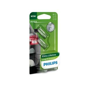 Philips W5W 12V 5W W2, 1x9, 5d LongLife EcoVision blistr 2ks 12961LLECOB2 obraz