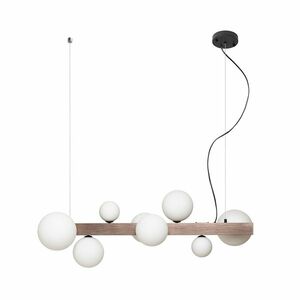 RED - DESIGN RENDL RENDL KASSANDRA závěsné svítidlo, podélná vícečetná opálové sklo/česaný bronz G9 R14554 obraz