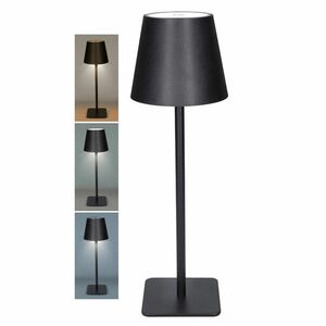 Solight LED nabíjecí lampička Lucca, 120lm, změna CCT, stmívání, černá WO69-B obraz