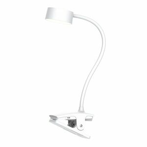 Solight LED stolní nabíjecí lampička, 2W, 210lm, 3CCT, bílá, clip WO3001-W obraz