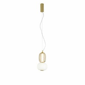 FANEUROPE Závěsné svítidlo LED TOTEM zlatá 18 W 2000 lm 3000 K 17x196, 5 cm obraz