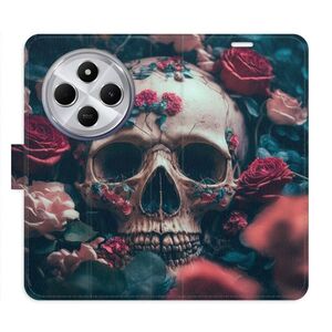 Flipové pouzdro iSaprio - Skull in Roses 02 - Xiaomi Redmi 14C / Poco C75 obraz