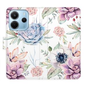 Flipové pouzdro iSaprio - Succulents Pattern - Xiaomi Redmi Note 14 obraz