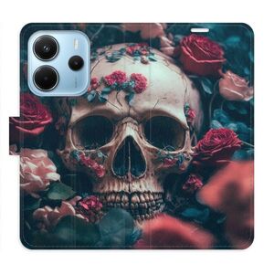Flipové pouzdro iSaprio - Skull in Roses 02 - Xiaomi Redmi Note 14 obraz