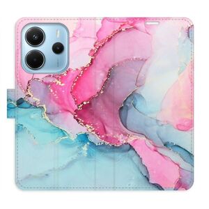 Flipové pouzdro iSaprio - PinkBlue Marble - Xiaomi Redmi Note 14 obraz