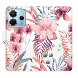 Flipové pouzdro iSaprio - Pink Flowers 02 - Xiaomi Redmi Note 14 obraz