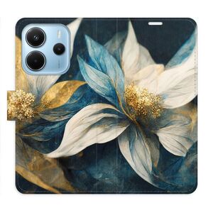 Flipové pouzdro iSaprio - Gold Flowers - Xiaomi Redmi Note 14 obraz
