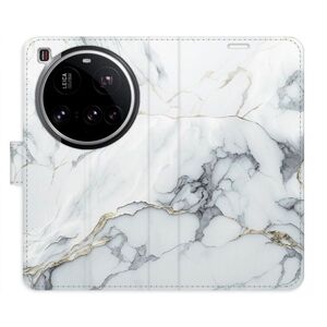 Flipové pouzdro iSaprio - SilverMarble 15 - Xiaomi 15 Ultra obraz
