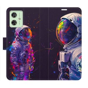 Flipové pouzdro iSaprio - Neon Astronaut 02 - Motorola Moto G54 5G / G54 5G Power Edition obraz