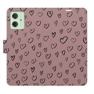 Flipové pouzdro iSaprio - Heart Dark 02 - Motorola Moto G54 5G / G54 5G Power Edition obraz