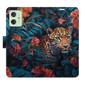 Flipové pouzdro iSaprio - Flower Jaguar 02 - Motorola Moto G54 5G / G54 5G Power Edition obraz